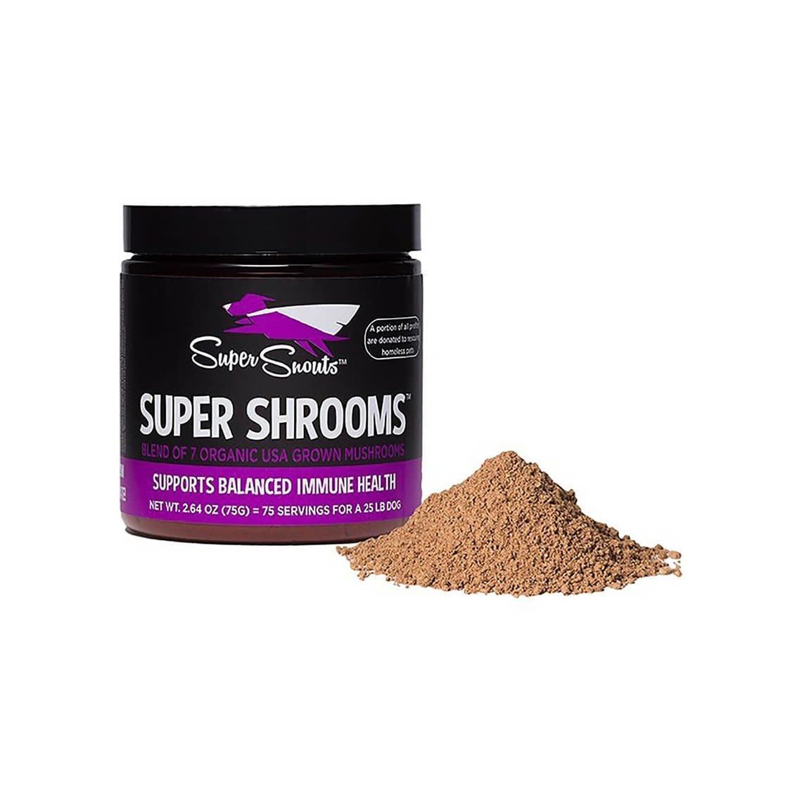 Super Snouts Super Shrooms Organic Super 7 Medicinal Mushroom Blend - 75g