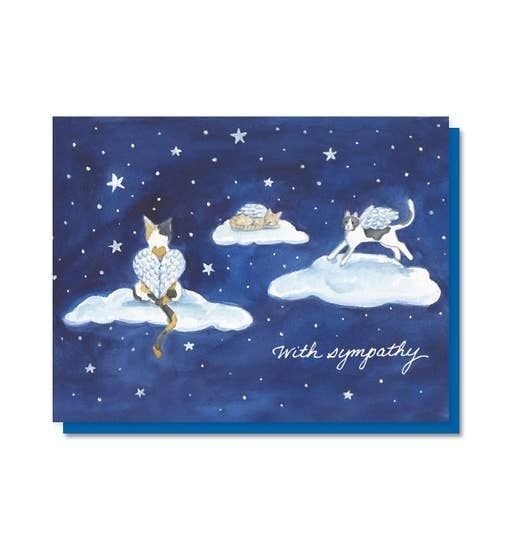 The Lavender Whim Cards Cat Heaven Pet Sympathy Card