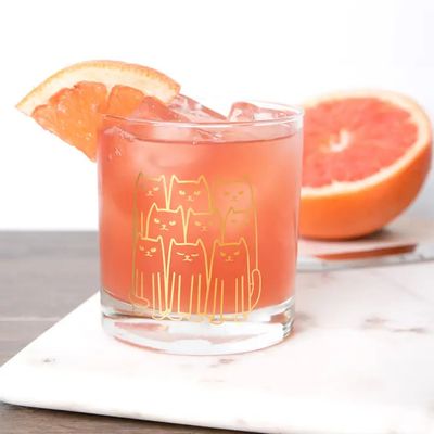 Cat Rocks Whiskey Glass