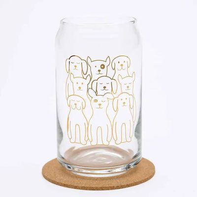 Dog Beer Can Pint Glass