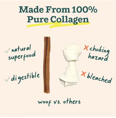 Woof Bully Safe Chews Pure Collagen 6 in 5 pck