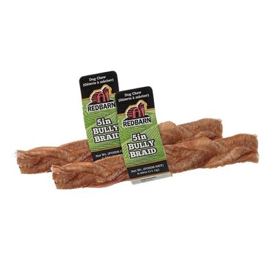 Redbarn Braided Bully Stick - 5 in