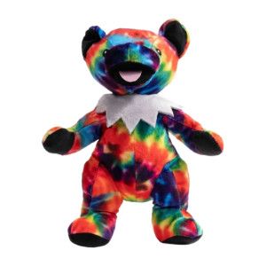 Fabdog Grateful Dead Tie Dye Dancing Bear Plush Dog Toy Large