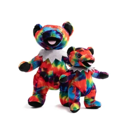 Fabdog Grateful Dead Tie Dye Dancing Bear Plush Dog Toy Large