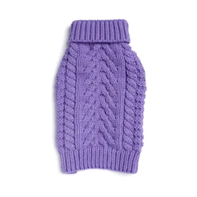 Fabdog Super Chunky Dog Sweater Lilac