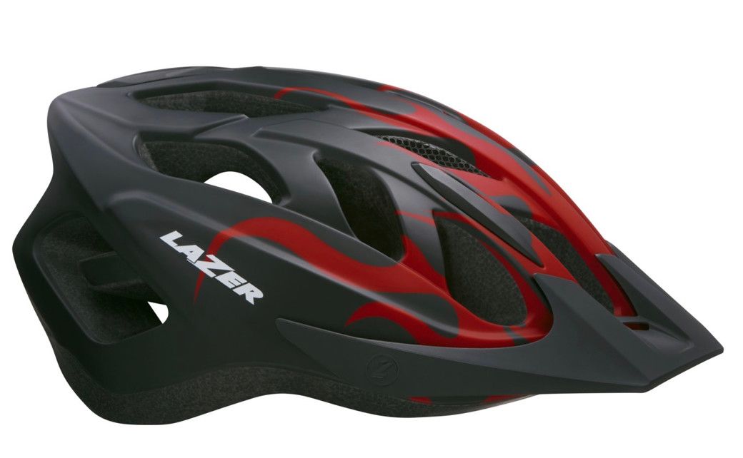 Casco Lazer J1+Insect+Led Kids, Color: Flamas rojas, Size: S