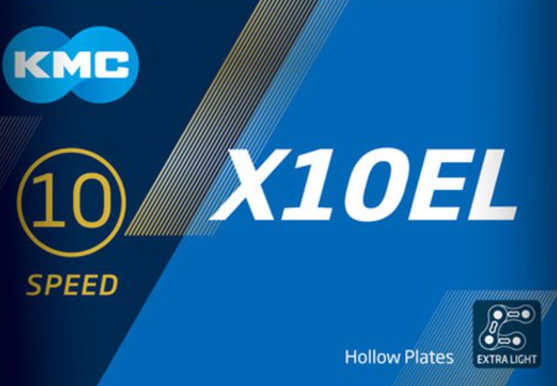 Cadena KMC X10EL plata 116L