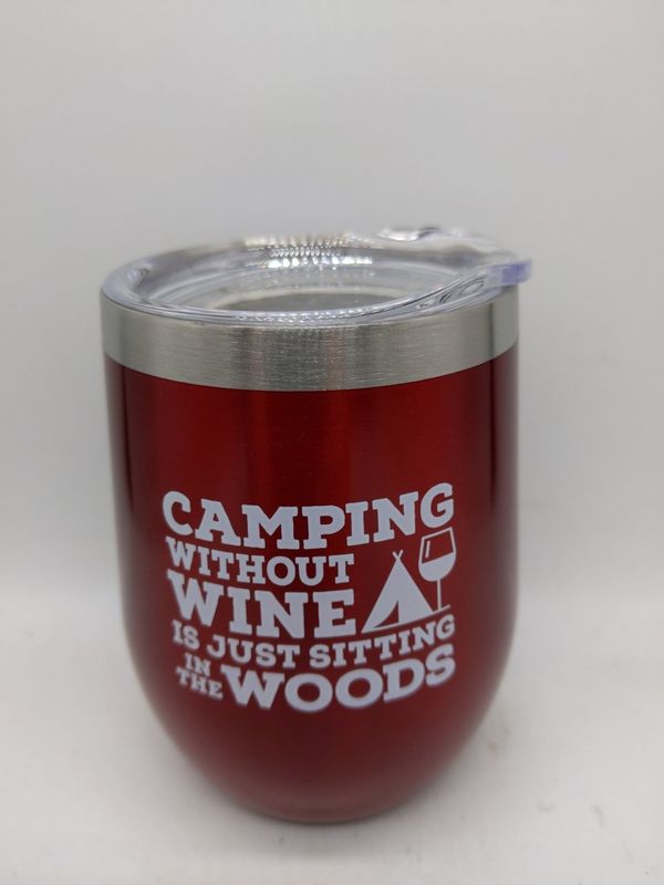 WINE TUMBLER CAMPING WITHOUT WINE RED