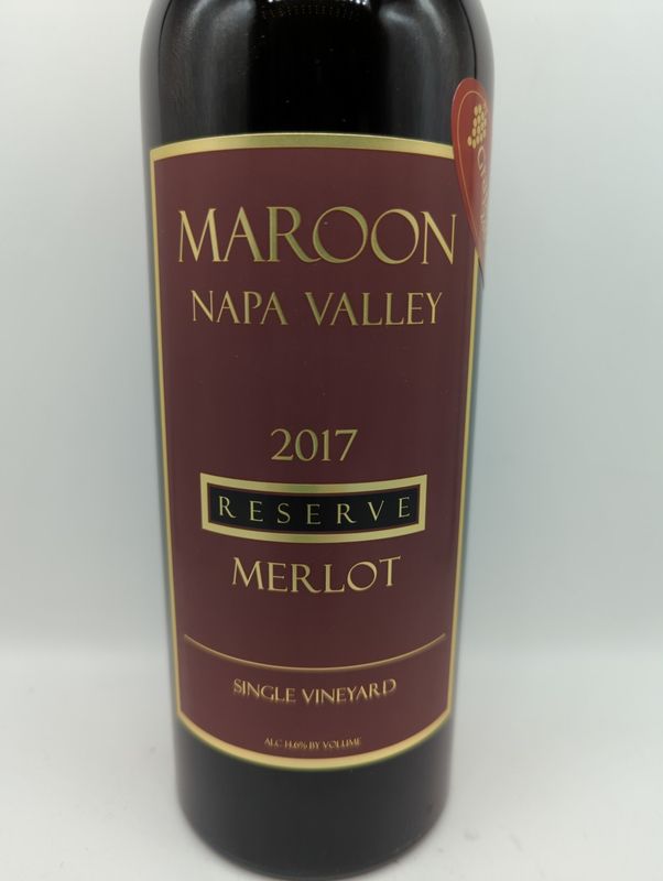 2017 MAROON MERLOT SV RESERVE 750ml