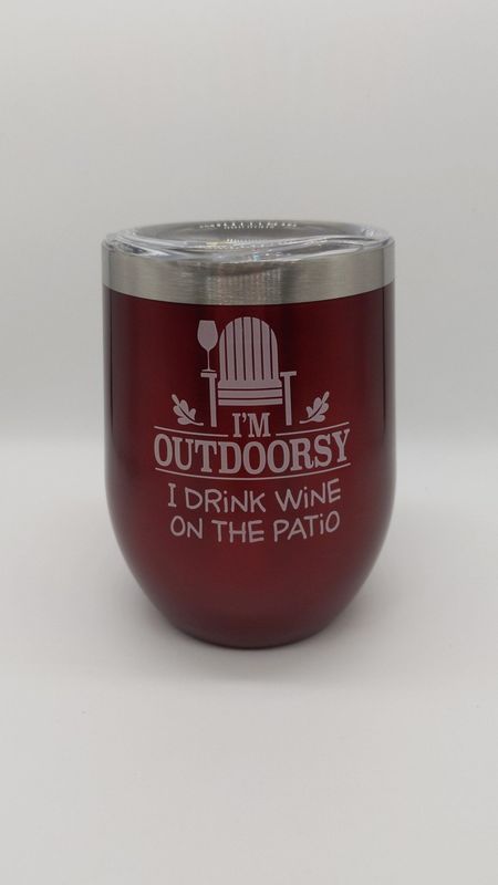 WINE TUMBLER OUTDOORSY RED