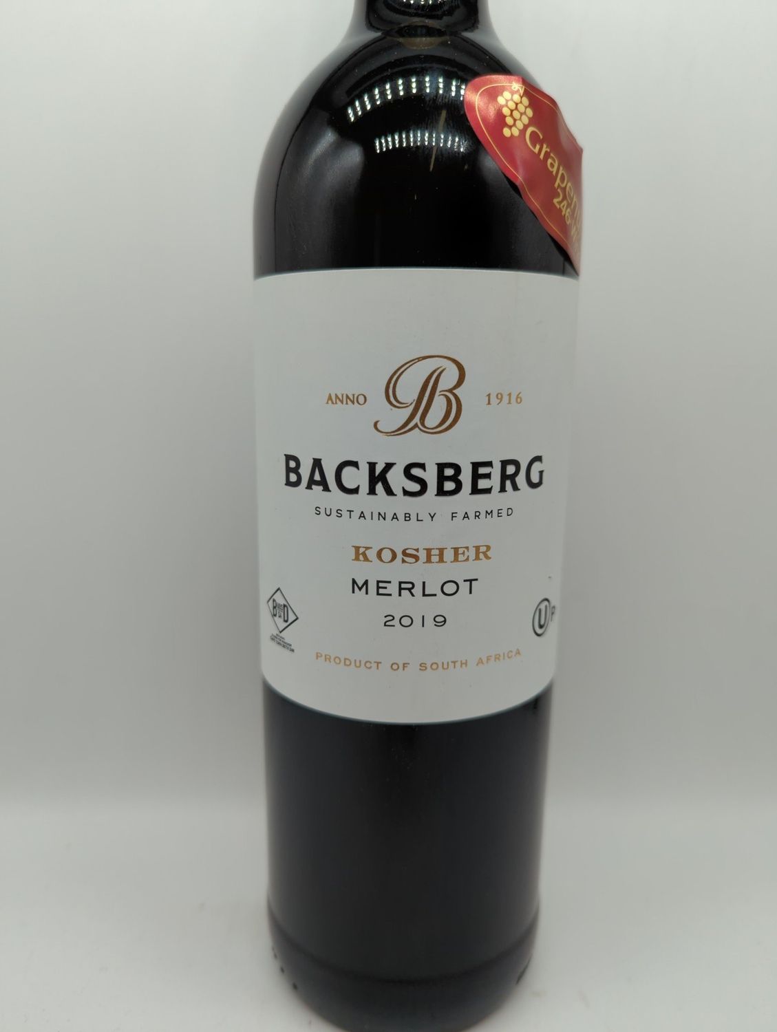 2019 BACKSBERG KOSHER MERLOT 750ml