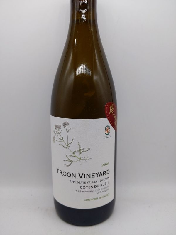 2020 TROON COTES DU KUBLI COWHORN VINEYARD WHITE 750ml