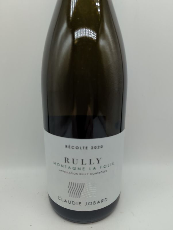 2020 DOMAINE CLAUDIE JOBARD RULLY MONTAGNE LA FOLIE BOURGOGNE BLANC 750ml
