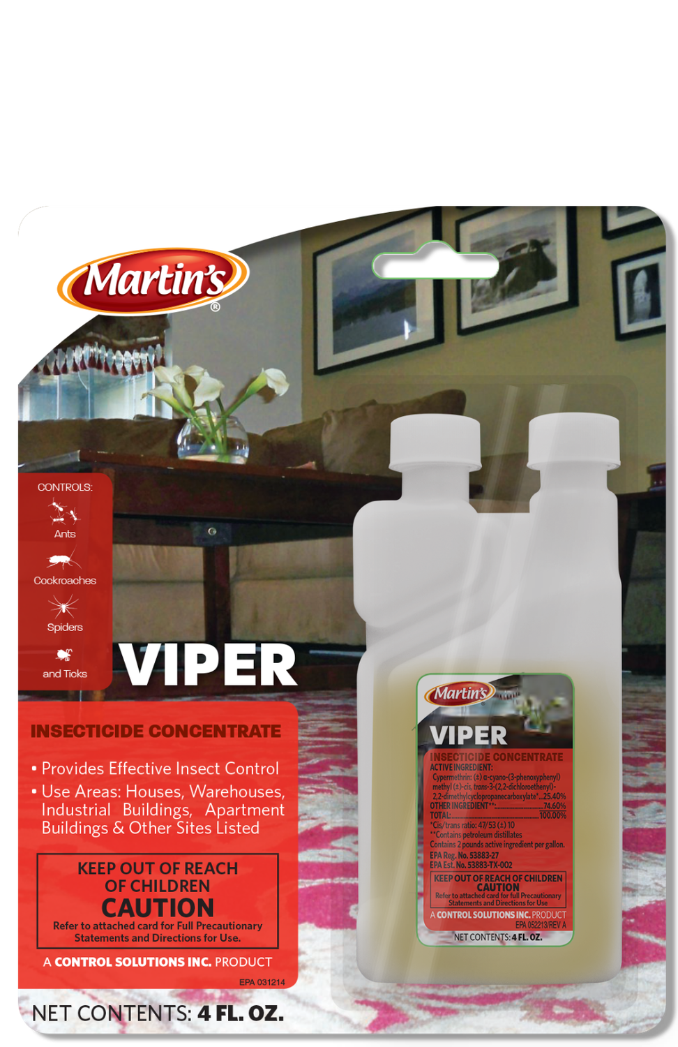MARTIN&#39;S VIPER INSECTICIDE CONCENTRATE 4 OZ