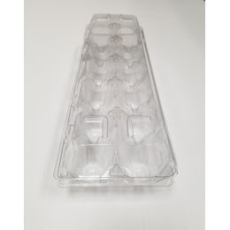 EGG CARTON CLEAR PLASTIC FLAT TOP