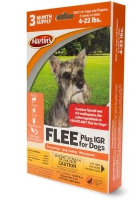 Flee Plus IGR Spot on Dog flea drops 5-22 pound 3 month supply (Frontline Plus)