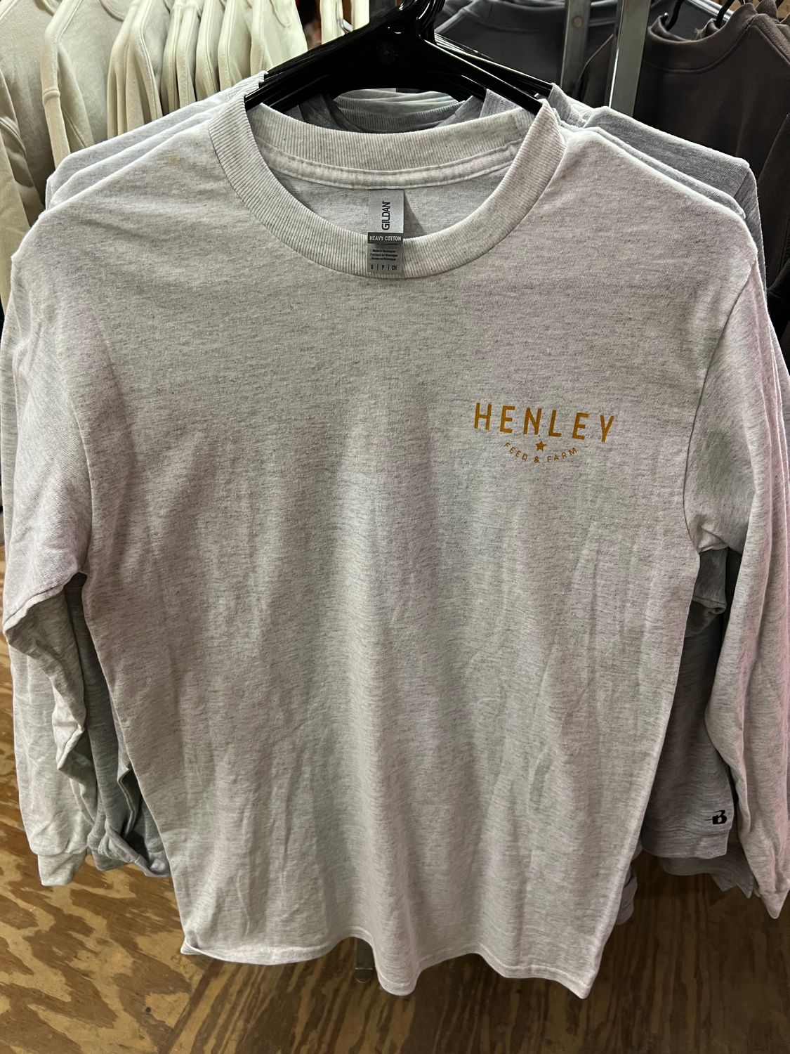 T SHIRT LONG SLEEVE ASH TWO COLOR LOGO 