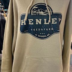 HOODIE IN SAND W/BLACK LOGO, Size: 2XL