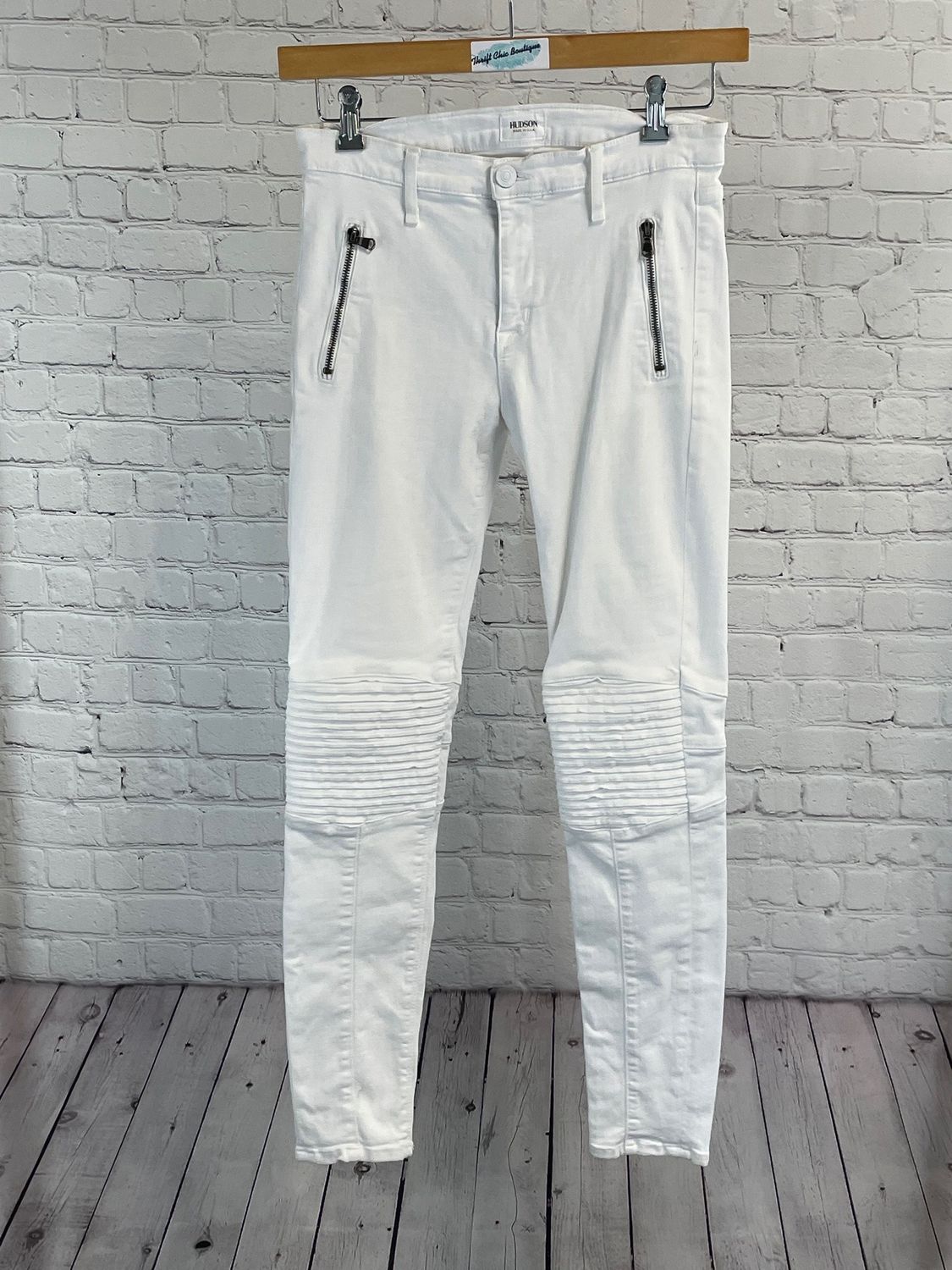 Hudson, White, Skinny Jeans, 29