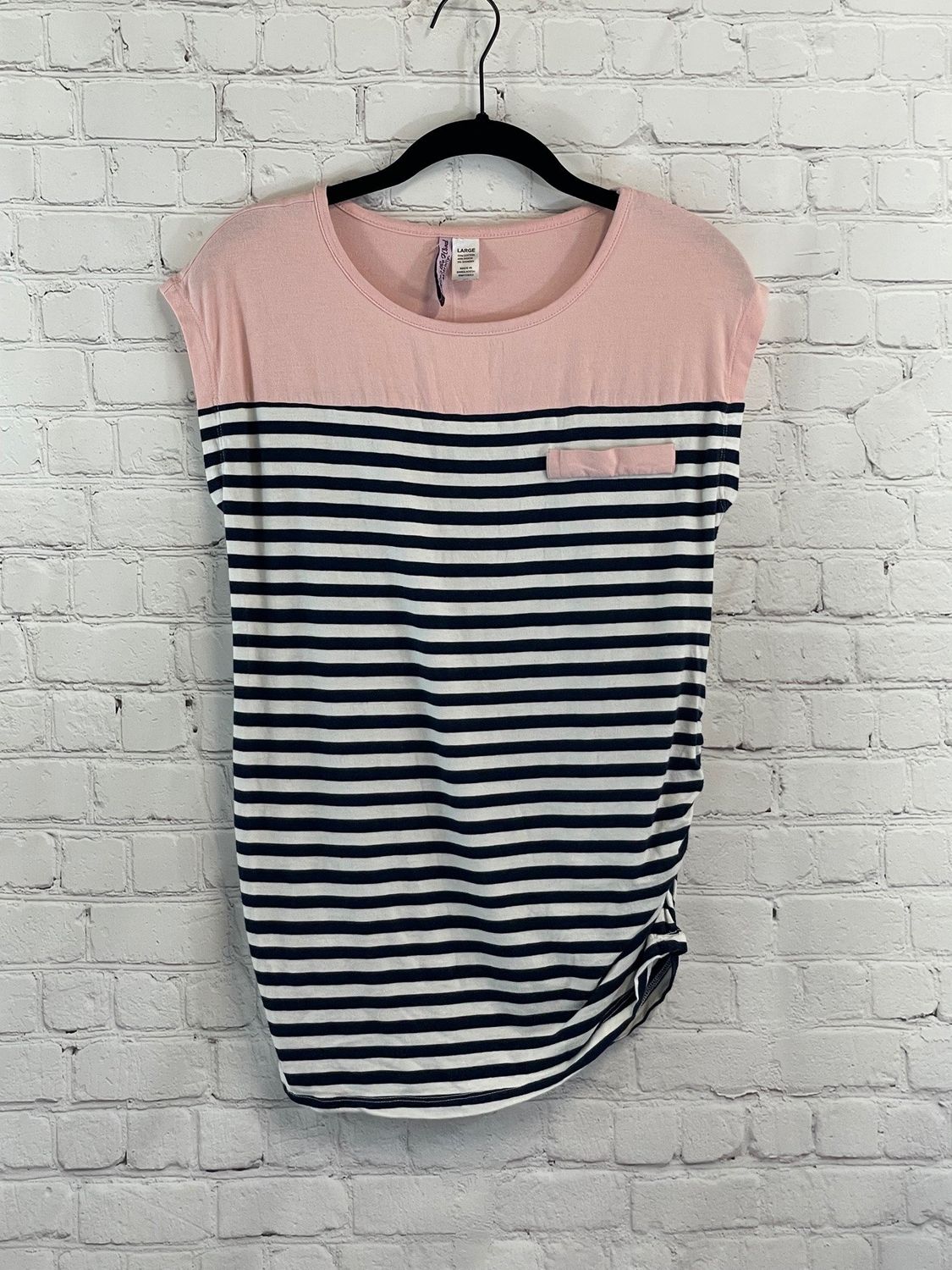 Mom&#39;s the Word, Pink, Navy, White, Sleeveless, Large