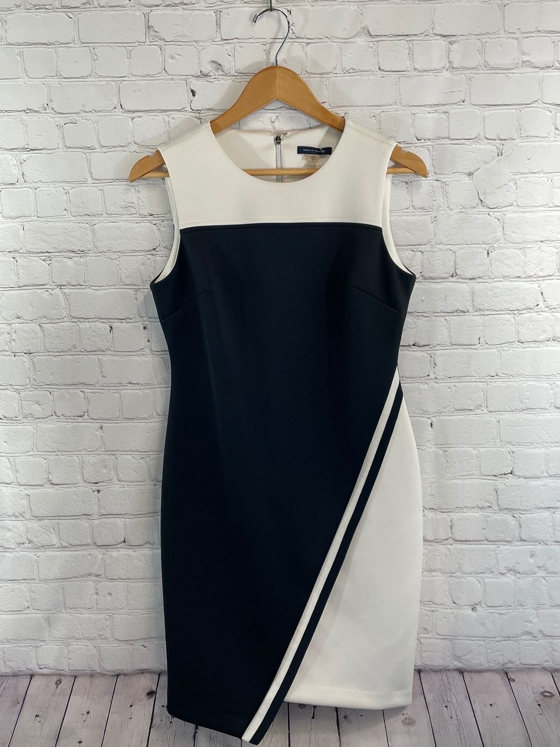 Tommy Hilfiger, Creme, Black, Dress,  Size 10p