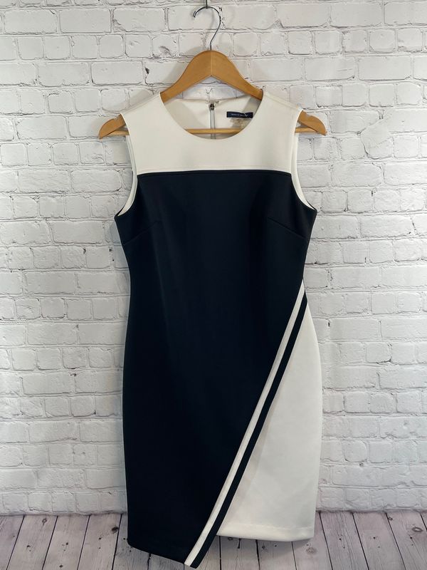 Tommy Hilfiger, Creme, Black, Dress,  Size 10p