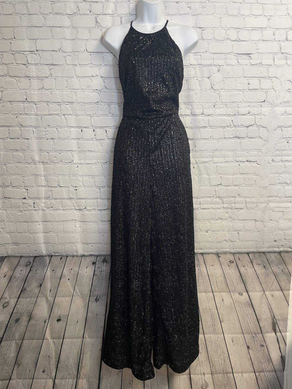 Maeve, Black, Sparkle, Jumpsuit, 6