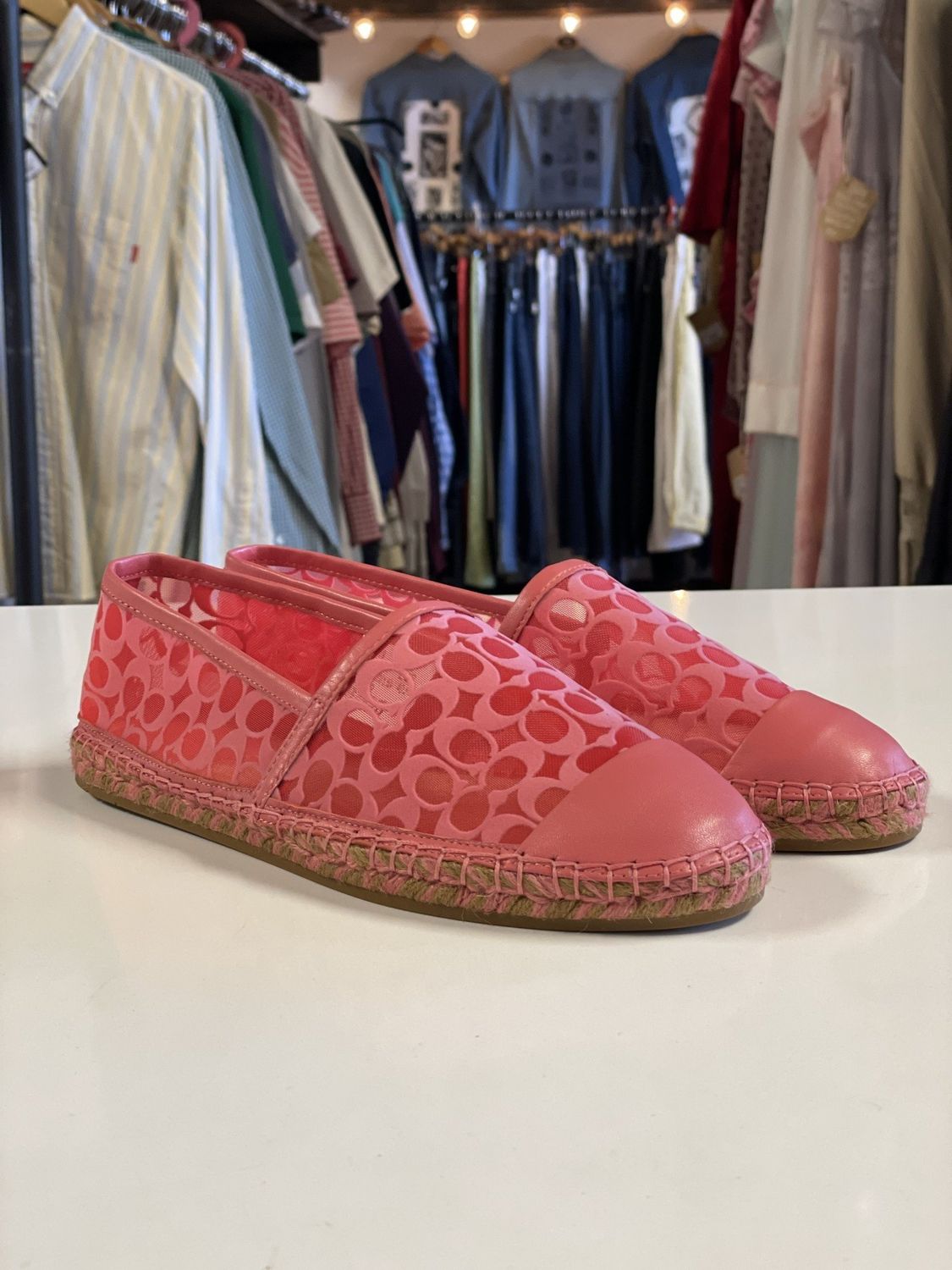 Coach, Pink, Espadrilles, 10, NEW
