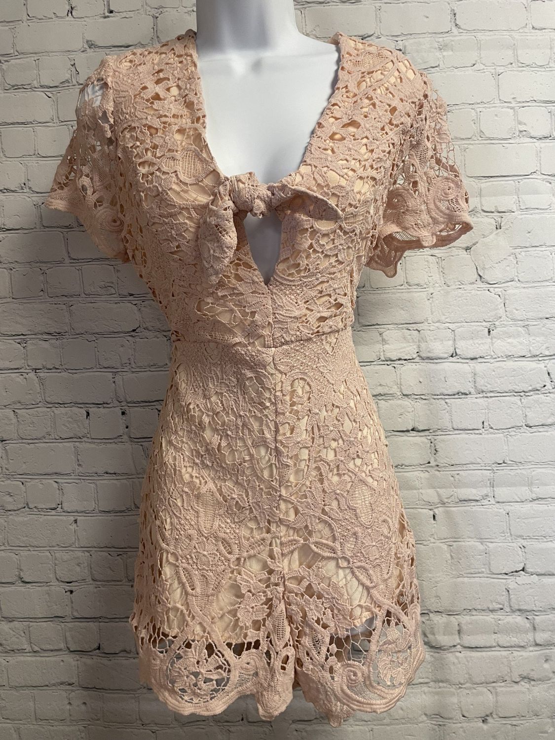 Lush, Peach, Romper, Large