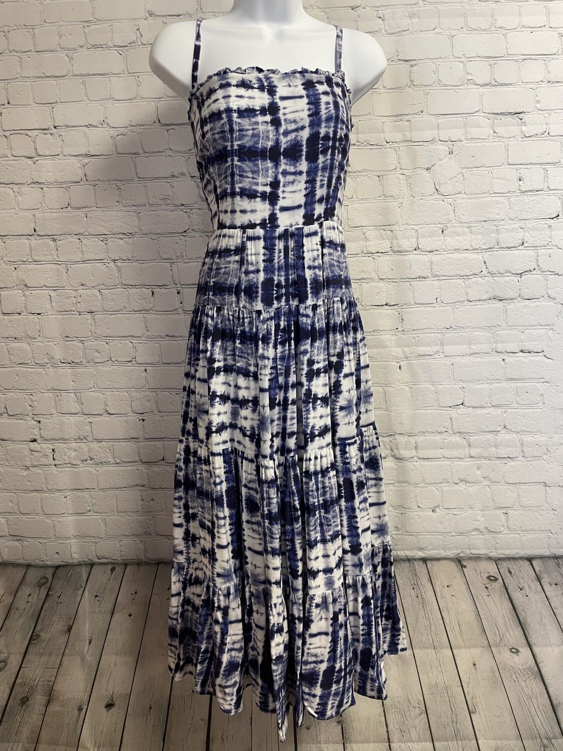 Alex &amp; Marie, White, Blue, Tie Dye, Dress, 12