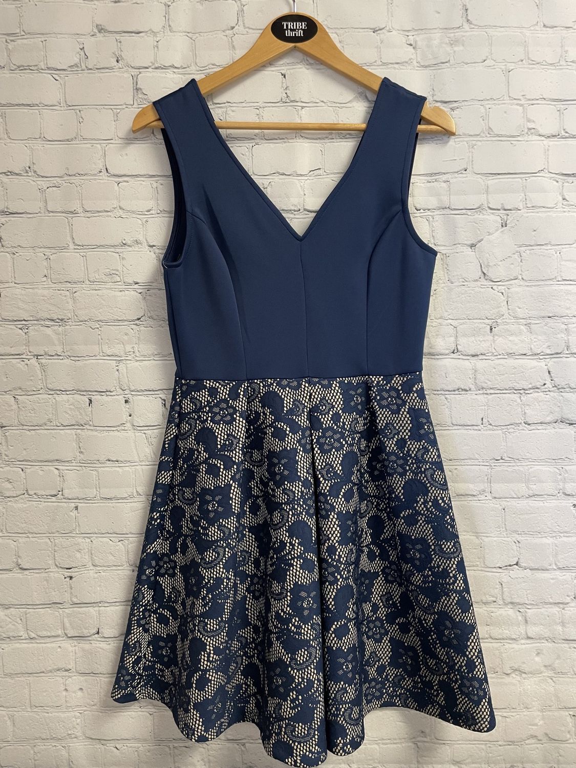 Blue Rain, Navy, Dress, Large