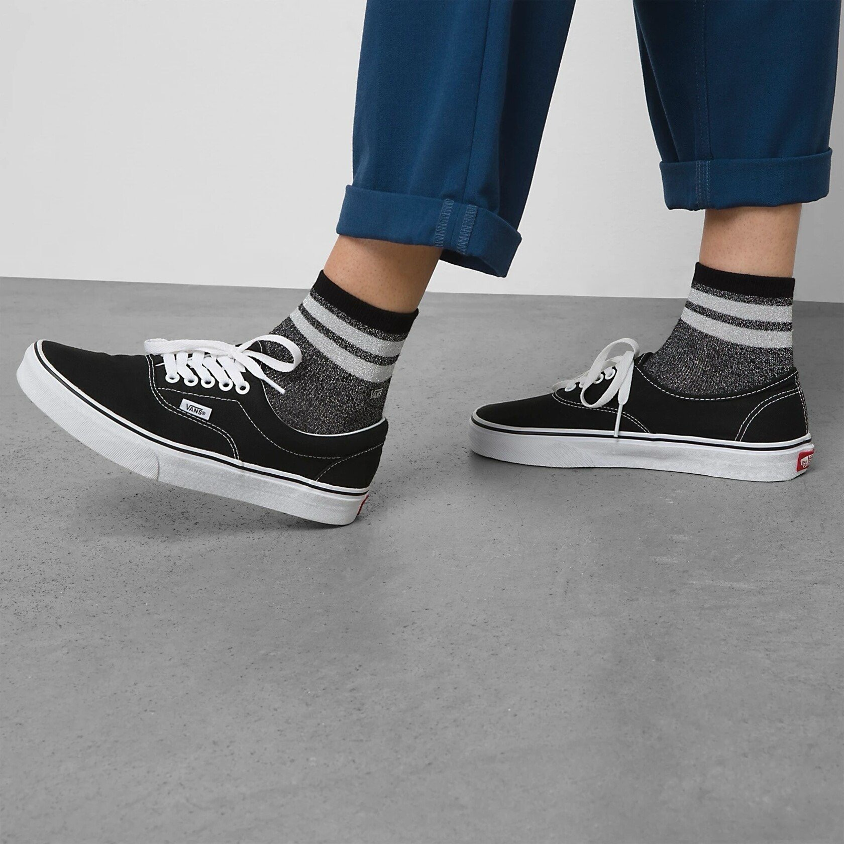 Medias Vans Tinsel Half Crew Black