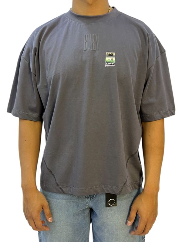 Franela Burning  Yes Boxi Fit - Gris