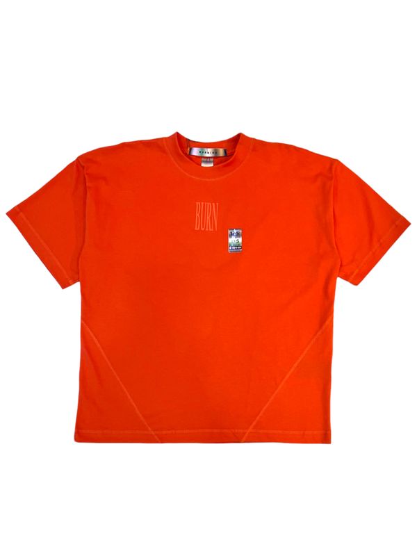 Franela Burning  Yes Boxi Fit - Naranja