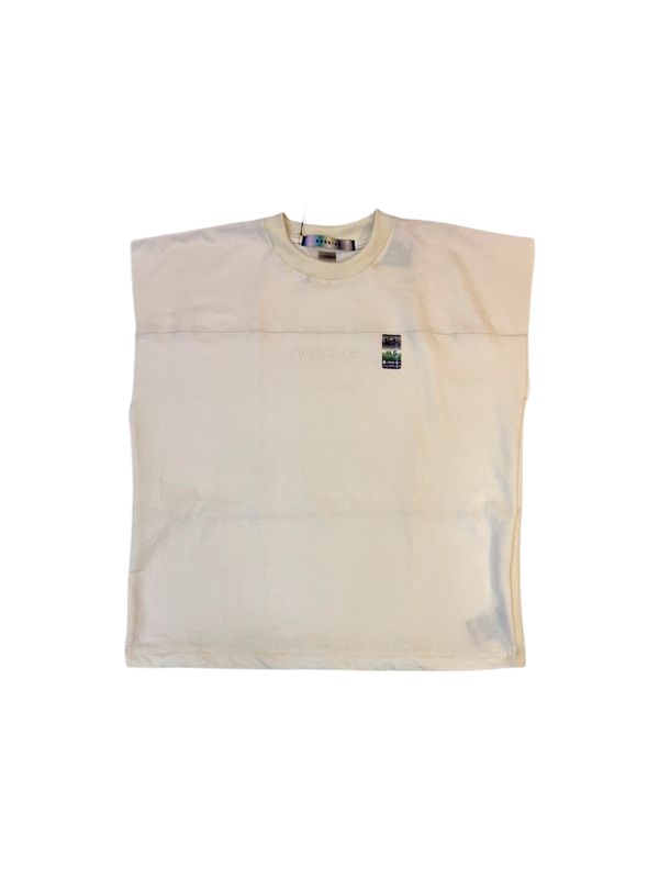 Franela Burning  Yes Boxi Fit Manga Cero - Beige