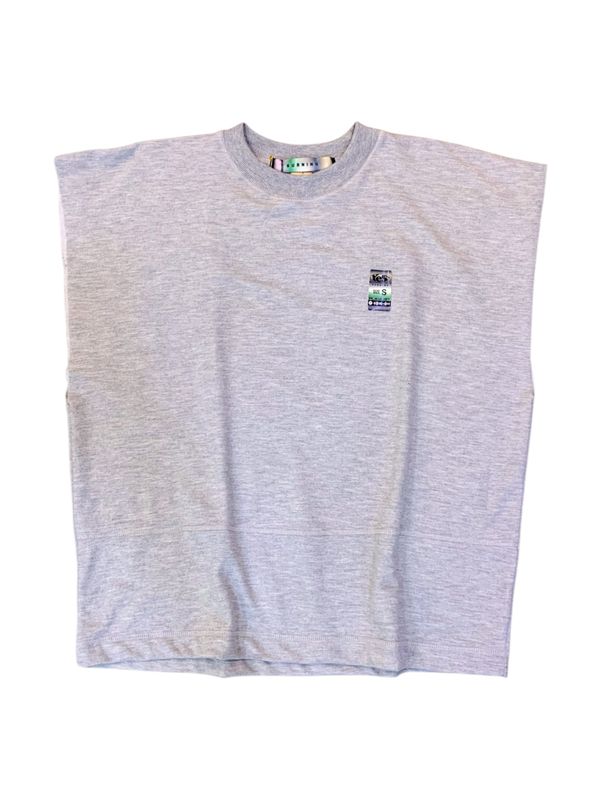 Franela Burning  Yes Boxi Fit Manga Cero - Gris