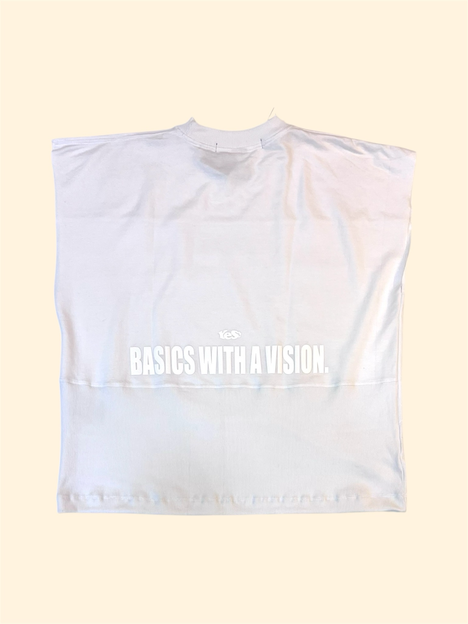 Franela Burning Yes Boxi Fit Manga Cero - Blanco