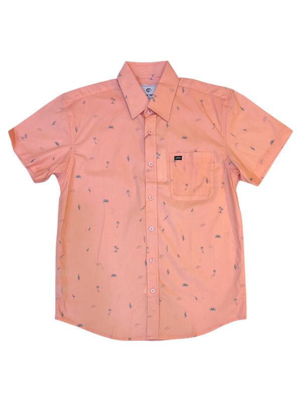 Camisa Stretch Glow Sixty - Salmon