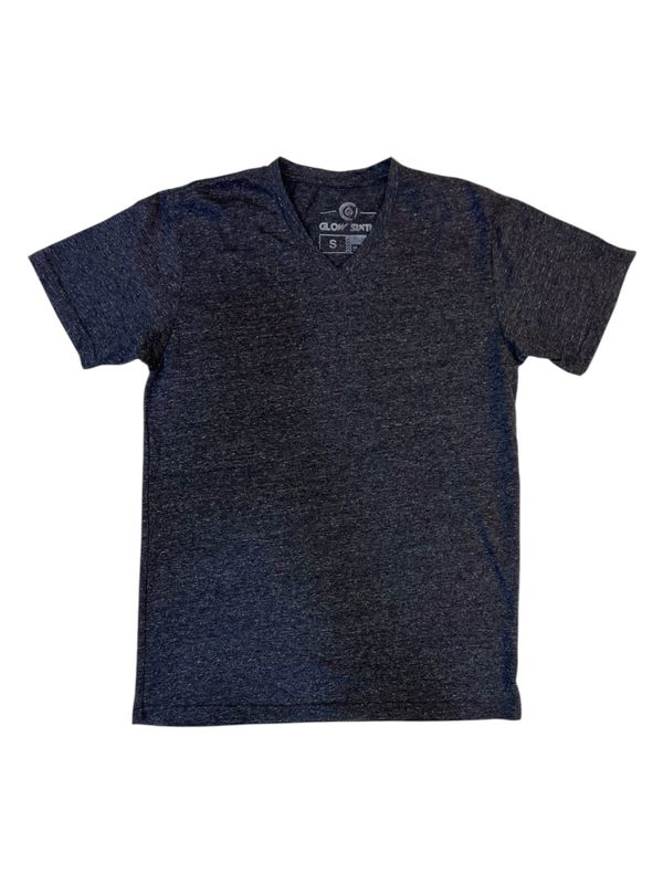 Franela Glow Sixty Cuello V - Gris Oscuro