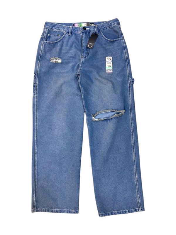 Jeans Baggy Burning - Washed Blue