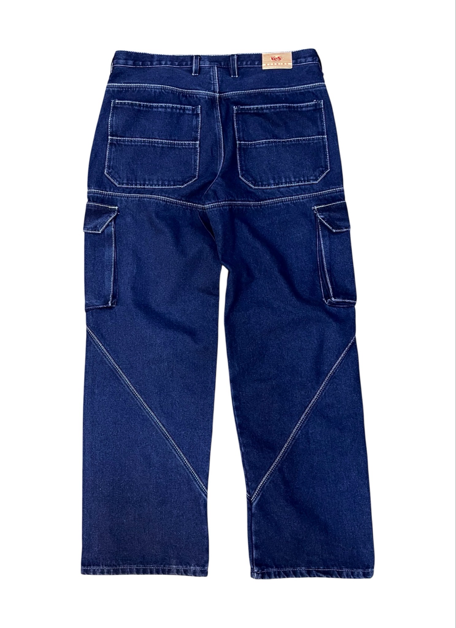 Jeans Baggy Cargo Burning - Blue