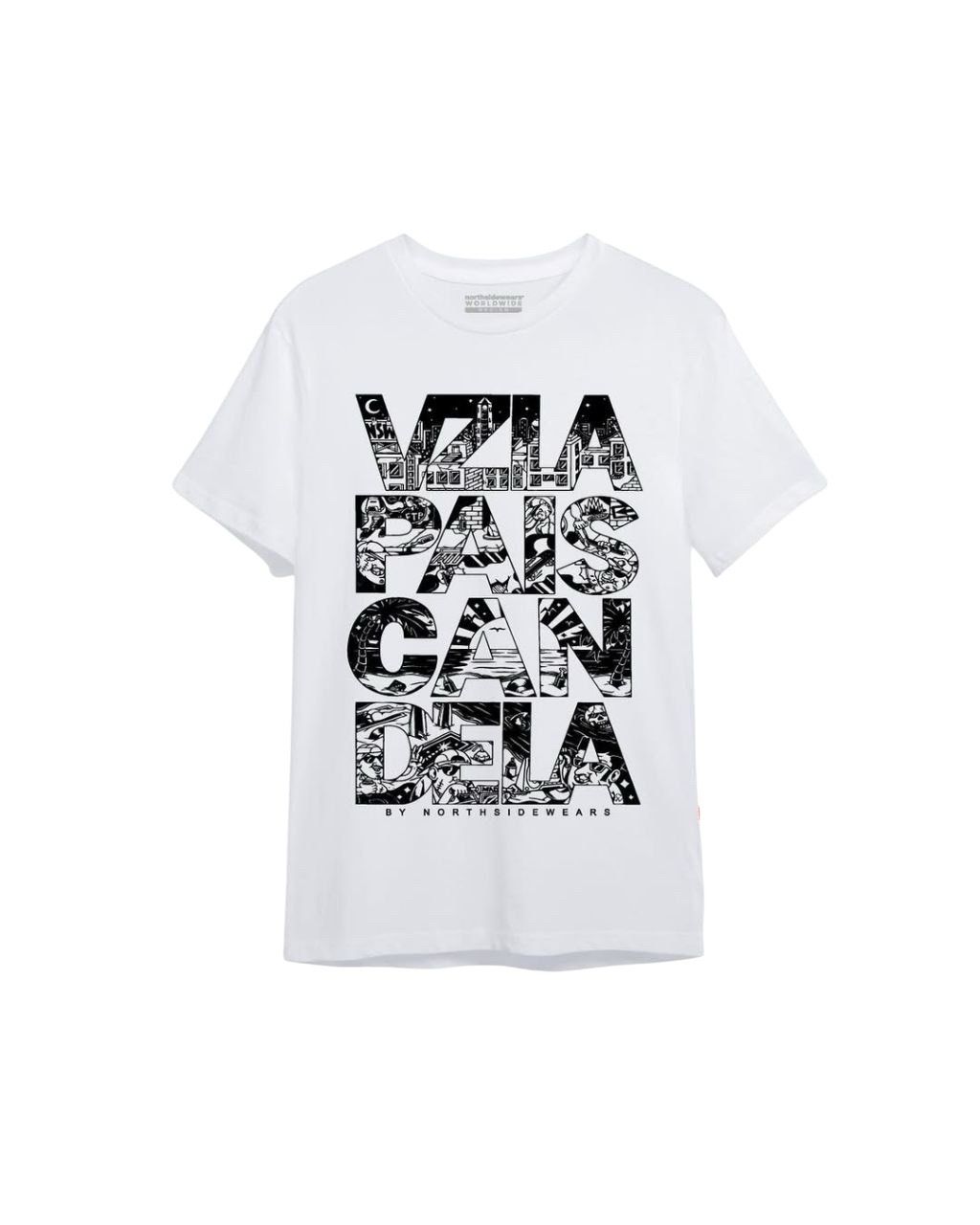 Franela Northside Oversize Pais Candela - Blanco