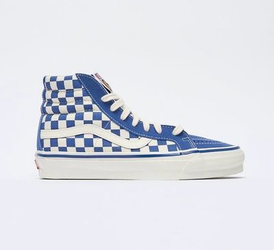 Vans Sk8 Hi Checkerboard Blue