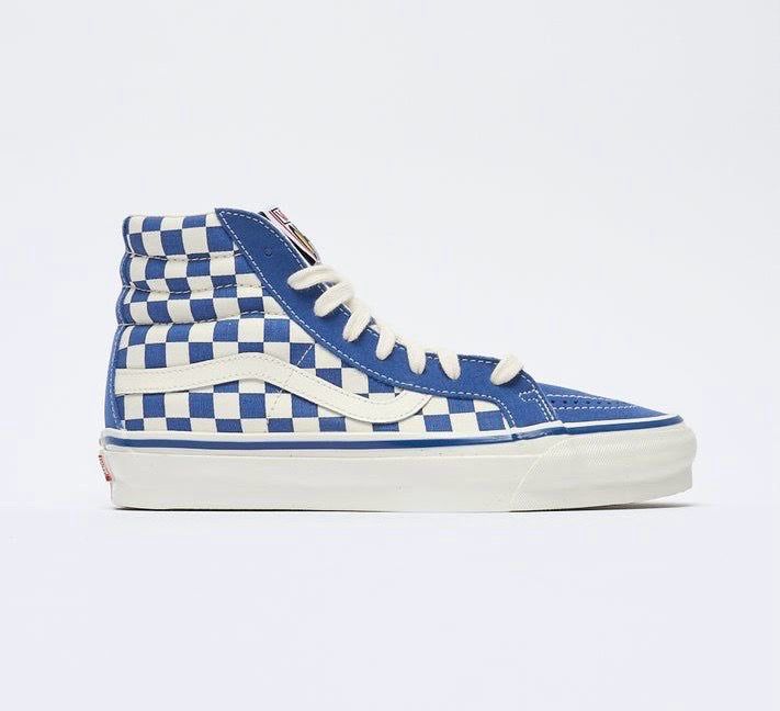Vans Sk8 Hi Checkerboard Blue
