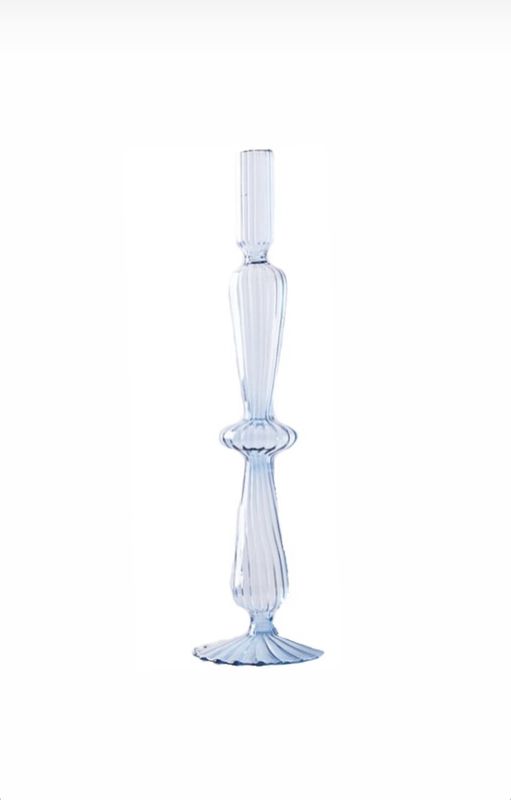 Blue Tall Candle Holder