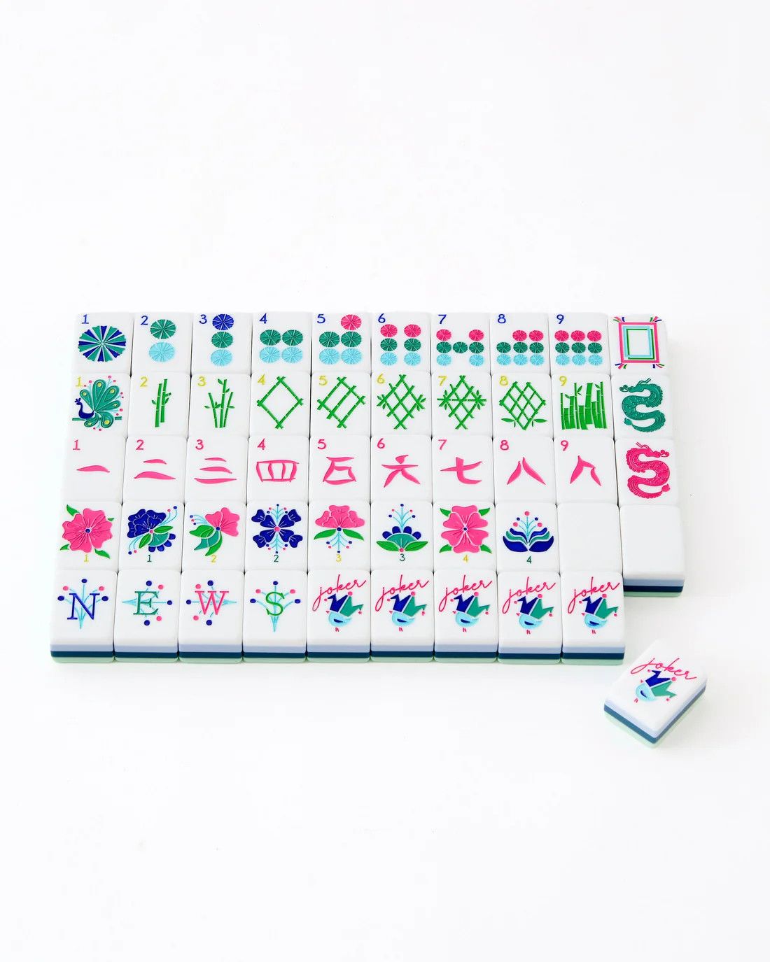Mahjong Tiles, Color: BIRDIE GREEN