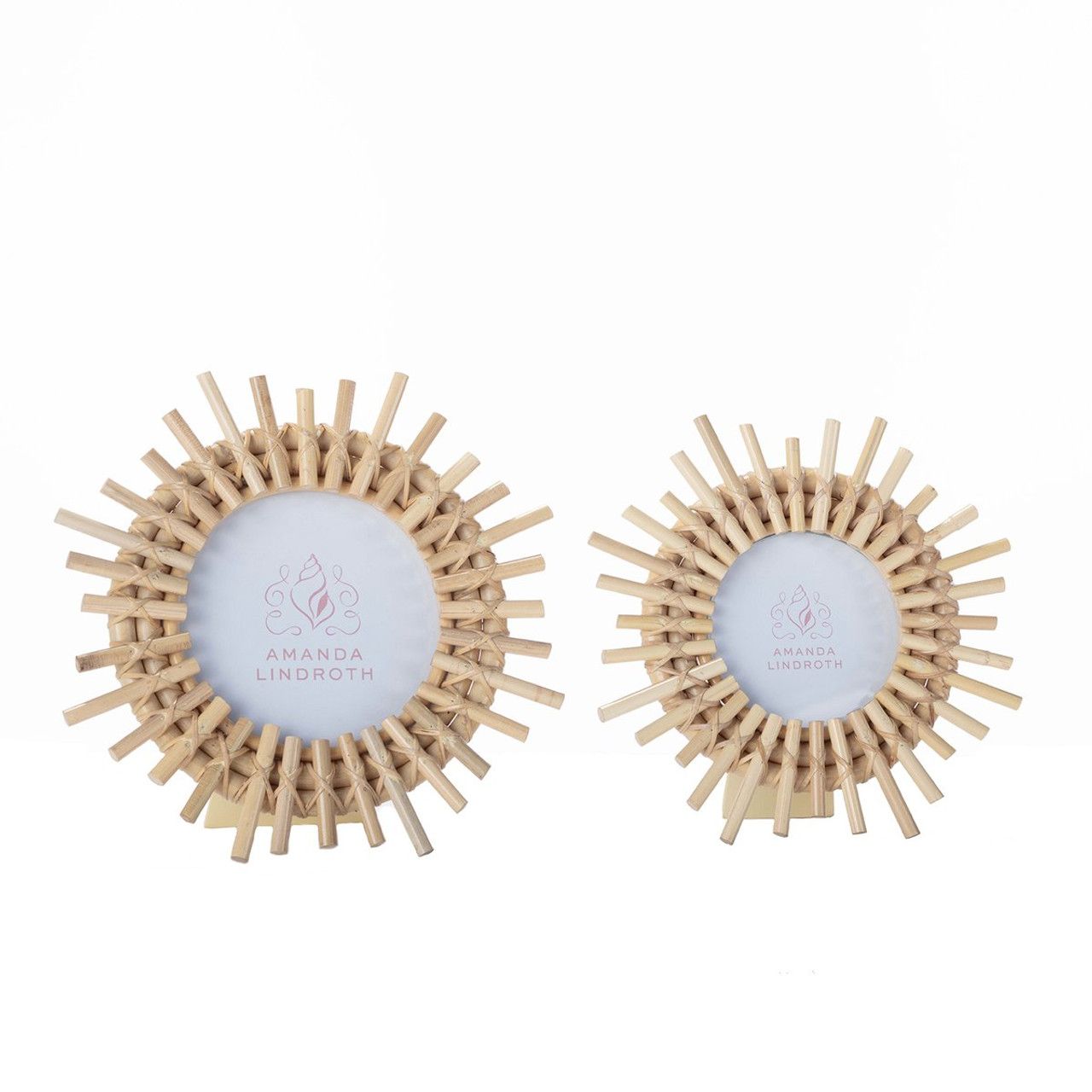 Bamboo Sunburst Frames, Size: Round 5"