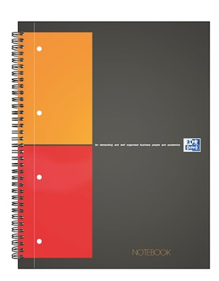 Cahier à spirales Oxford Notebook A4+ 23 × 29,7 cm — Perforé 4 trous — Petits carreaux — 160 pages