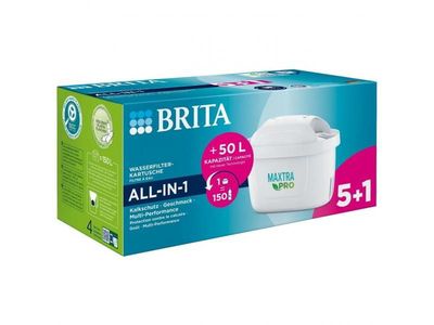 BRITA Cartouche de filtre à eau Tout-en-1 MAXTRA PRO 5+1