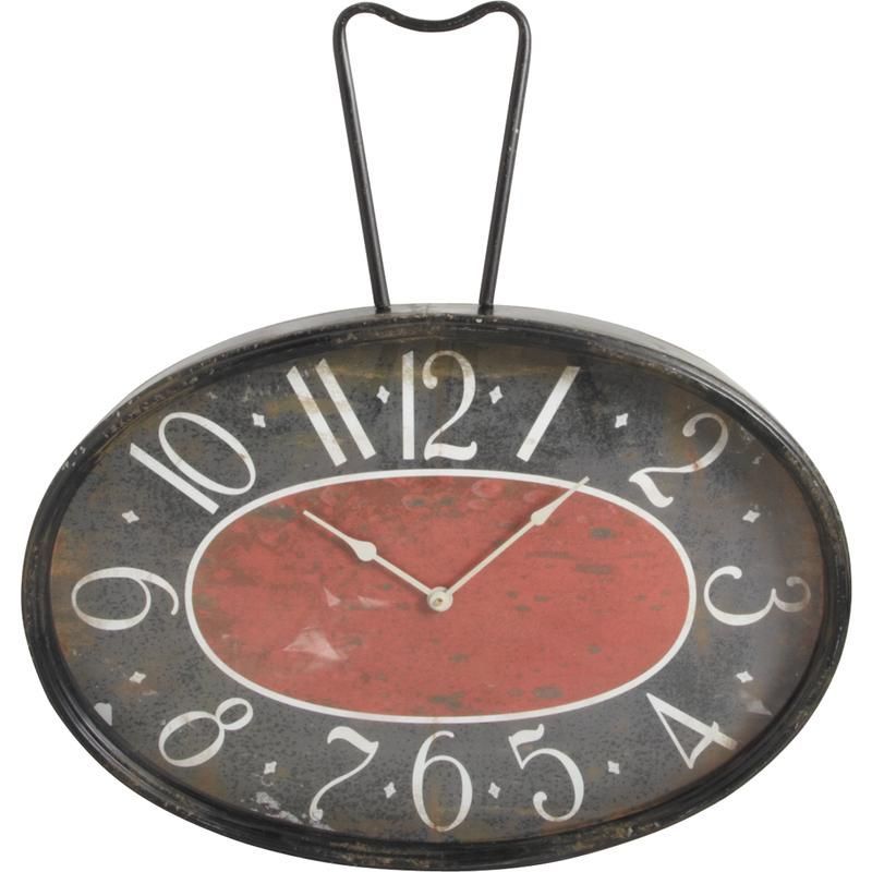 Horloge en métal et verre